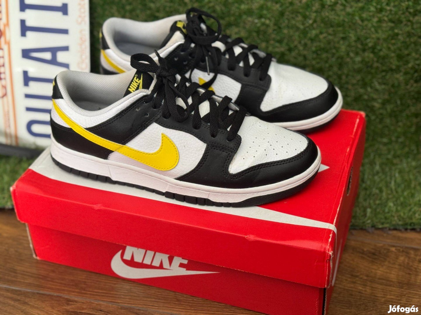 Nike dunk black opti yellow white