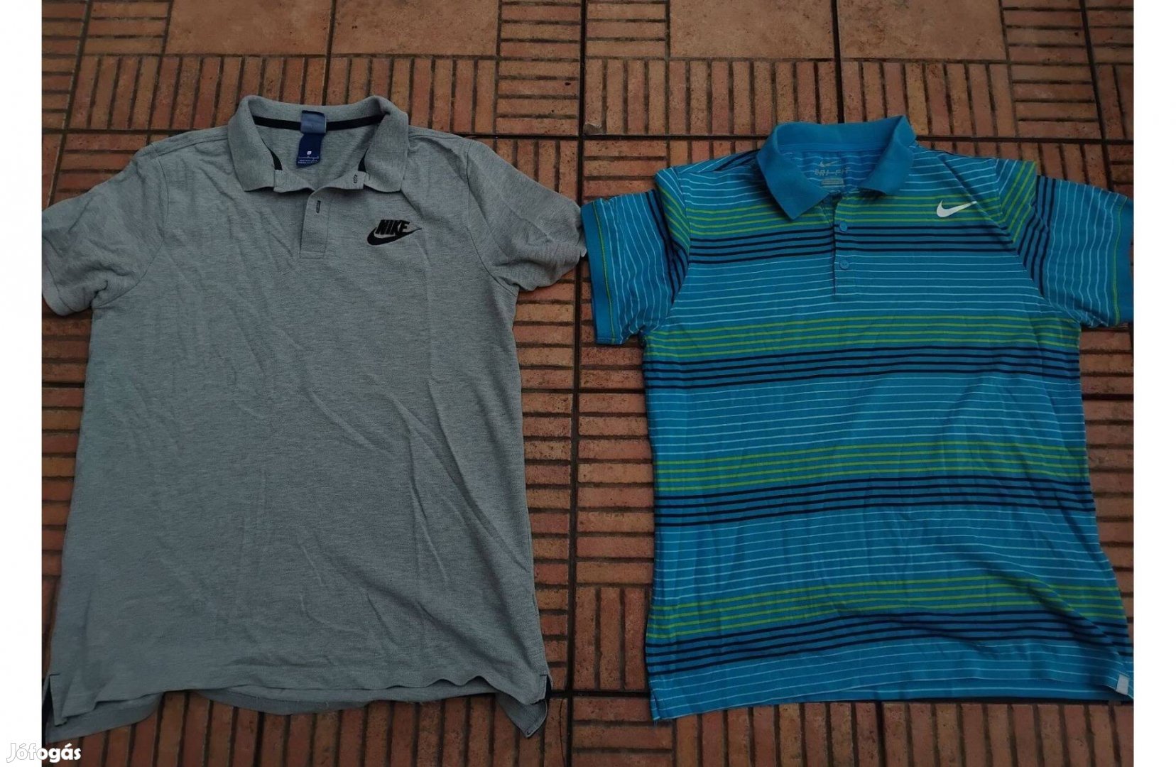 Nike galléros póló M L 2db