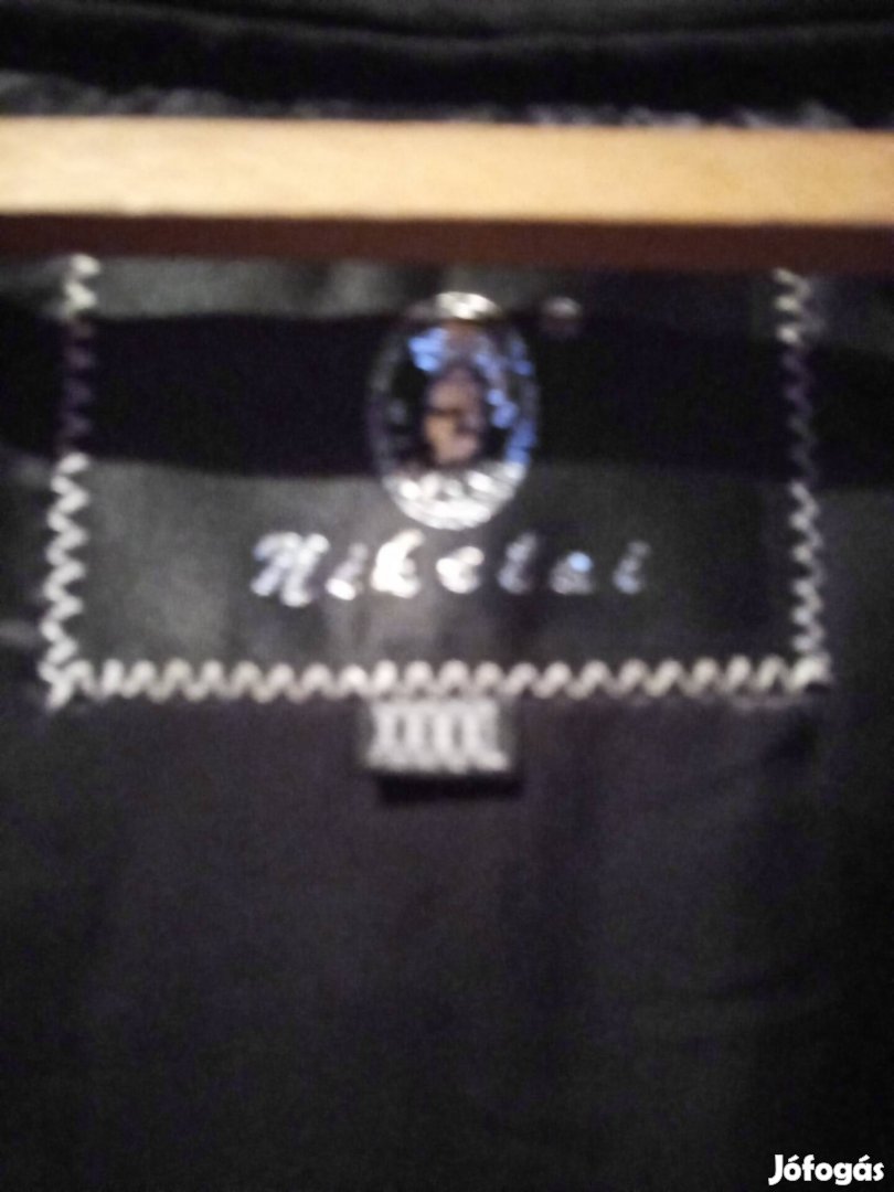 Nikelai női 4Xl-es hosszú bőrkabát 