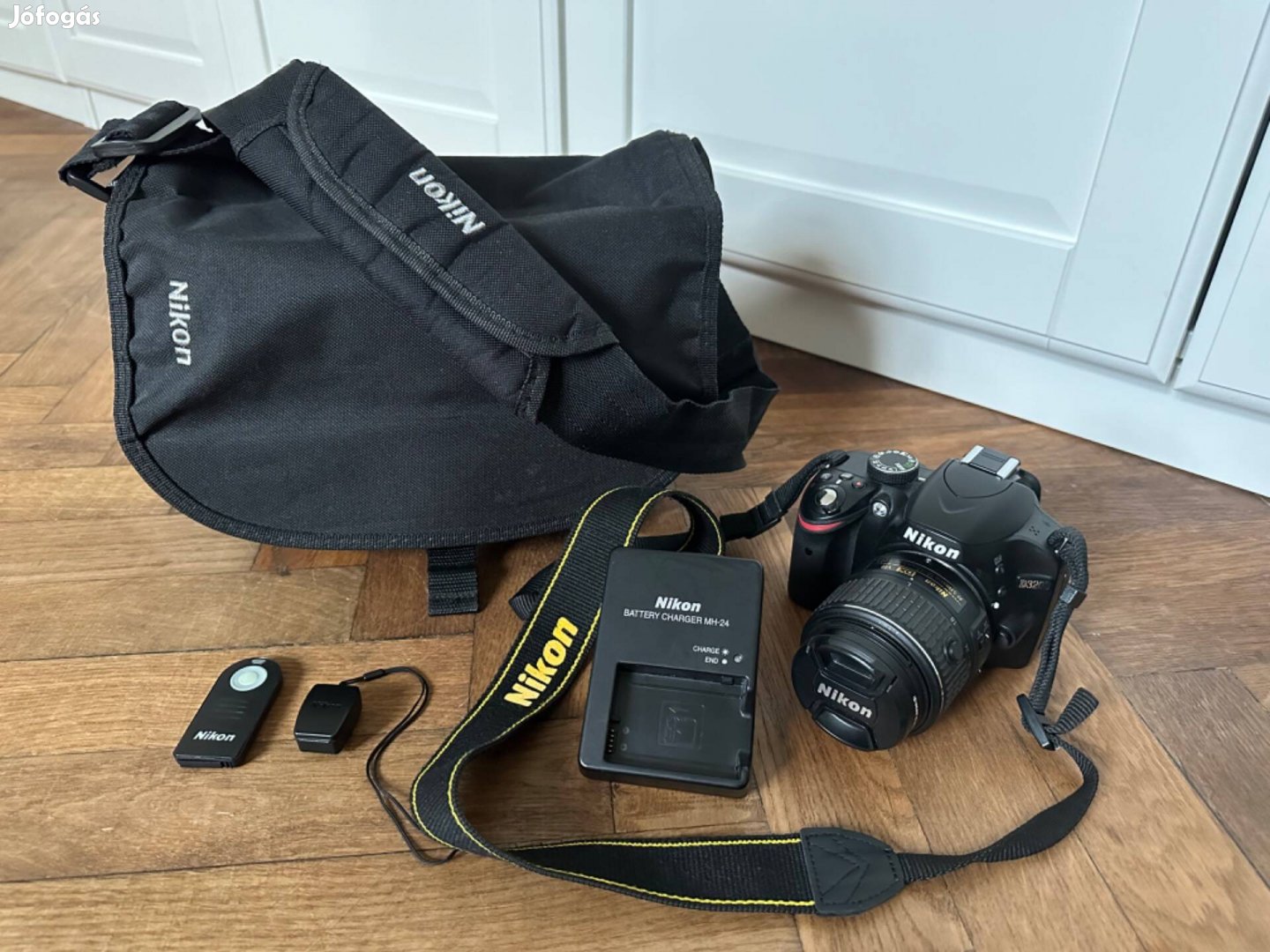 Nikon D3200 fényképezőgép + wifis adapter + távkioldó