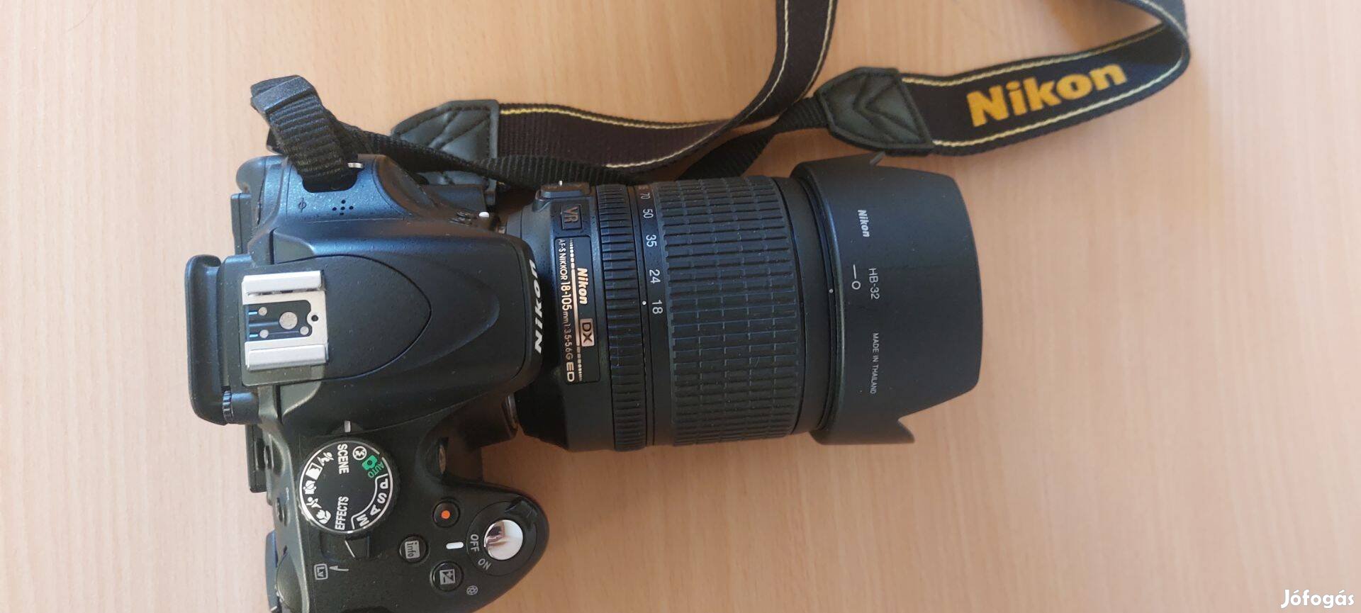 Nikon D5100 fényképező 18-105 mm objektívvel