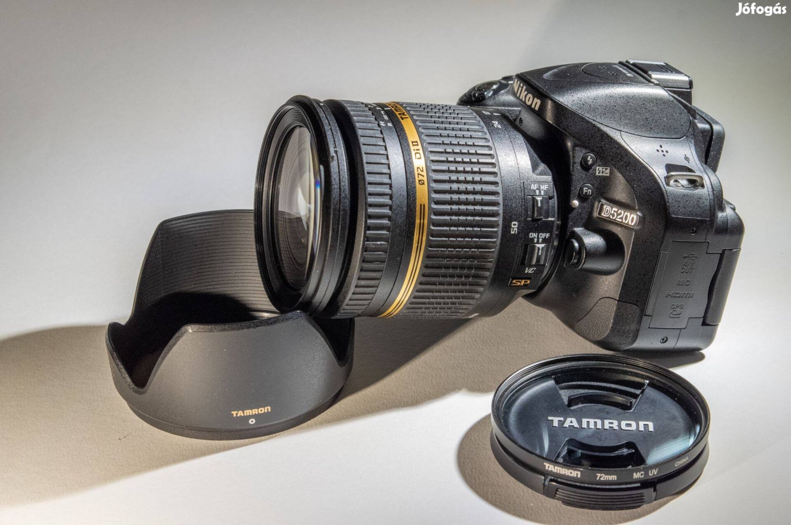 Nikon D5200 + Tamron SP AF 17-50/2.8 XR Di II VC egyben eladó