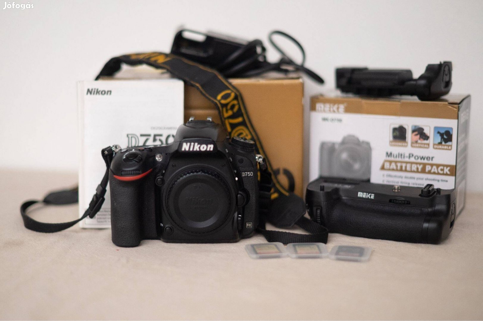 Nikon D750 fullframe váz Meike portrémarkolattal