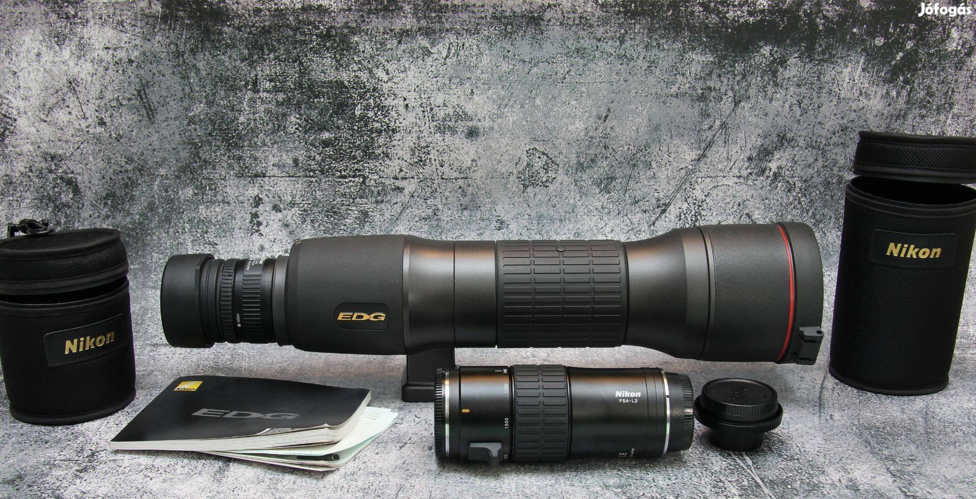 Nikon EDG 85 Fieldscope FEP 20-60mm okulár és FSA-L2 DSLR toldalék