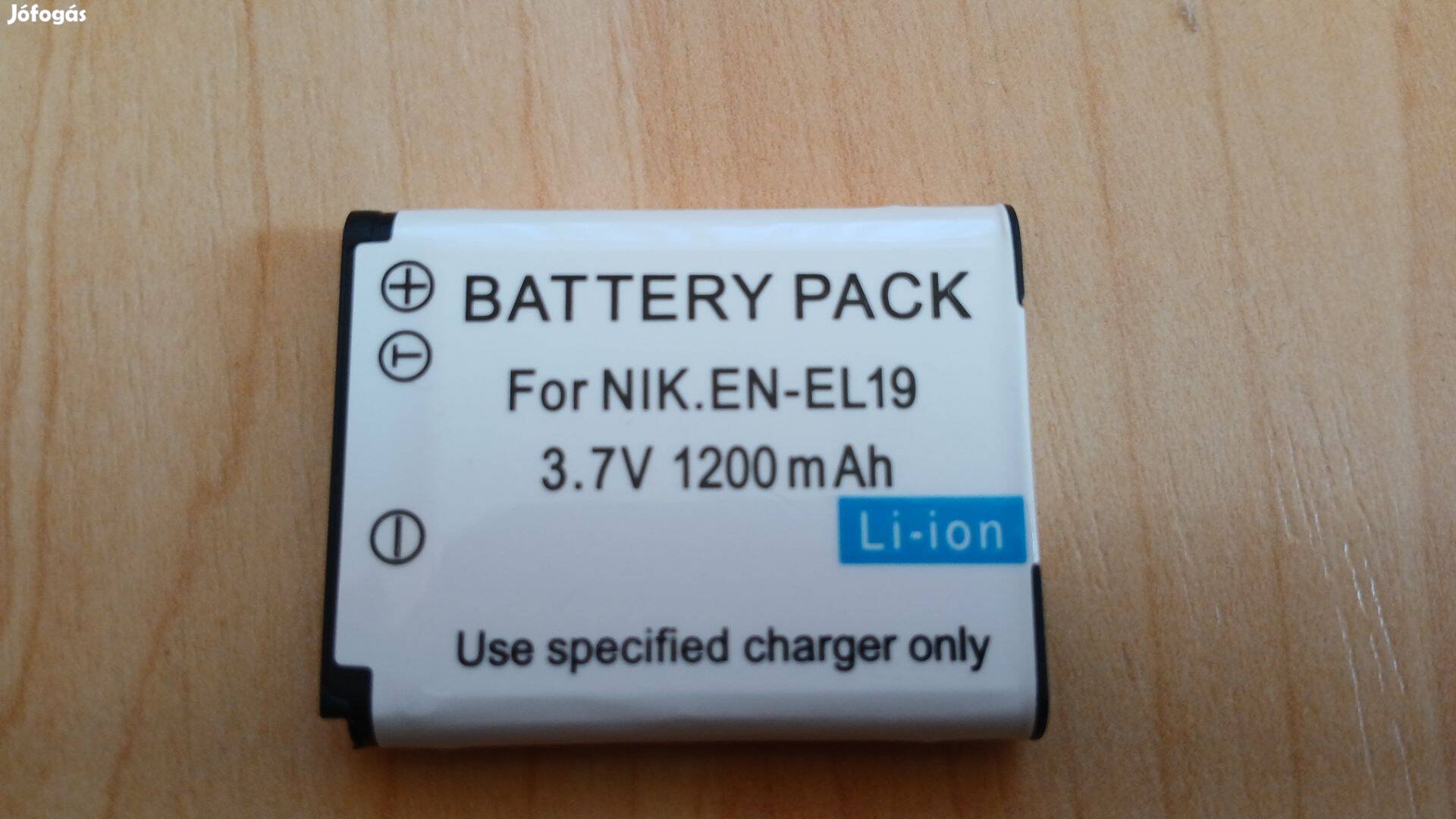 Nikon EN-EL19 1200 mAh akkumulátor, Kamera fotógép fényképező akku új