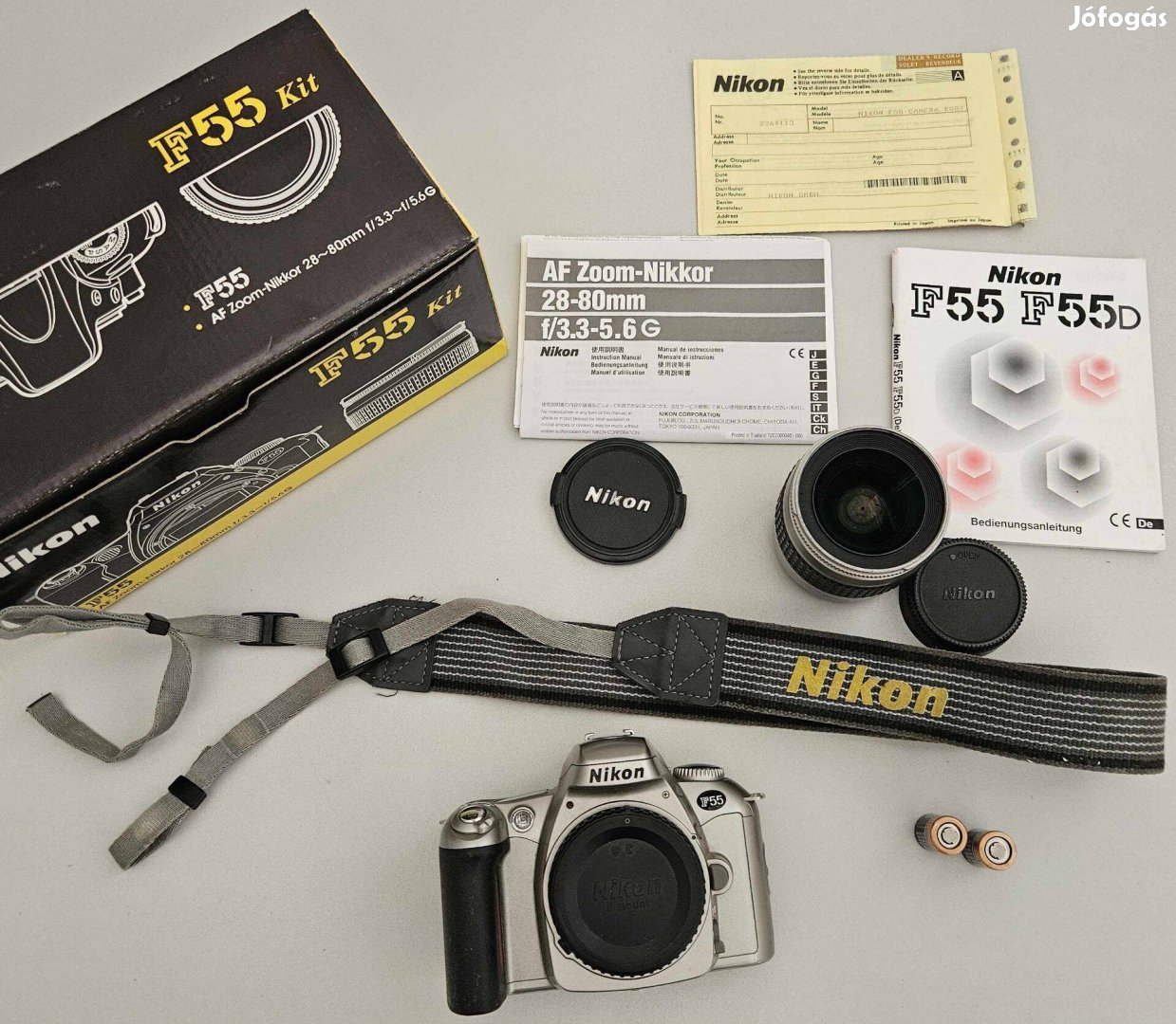 Nikon F55 analóg filmes fényképezőgép kit