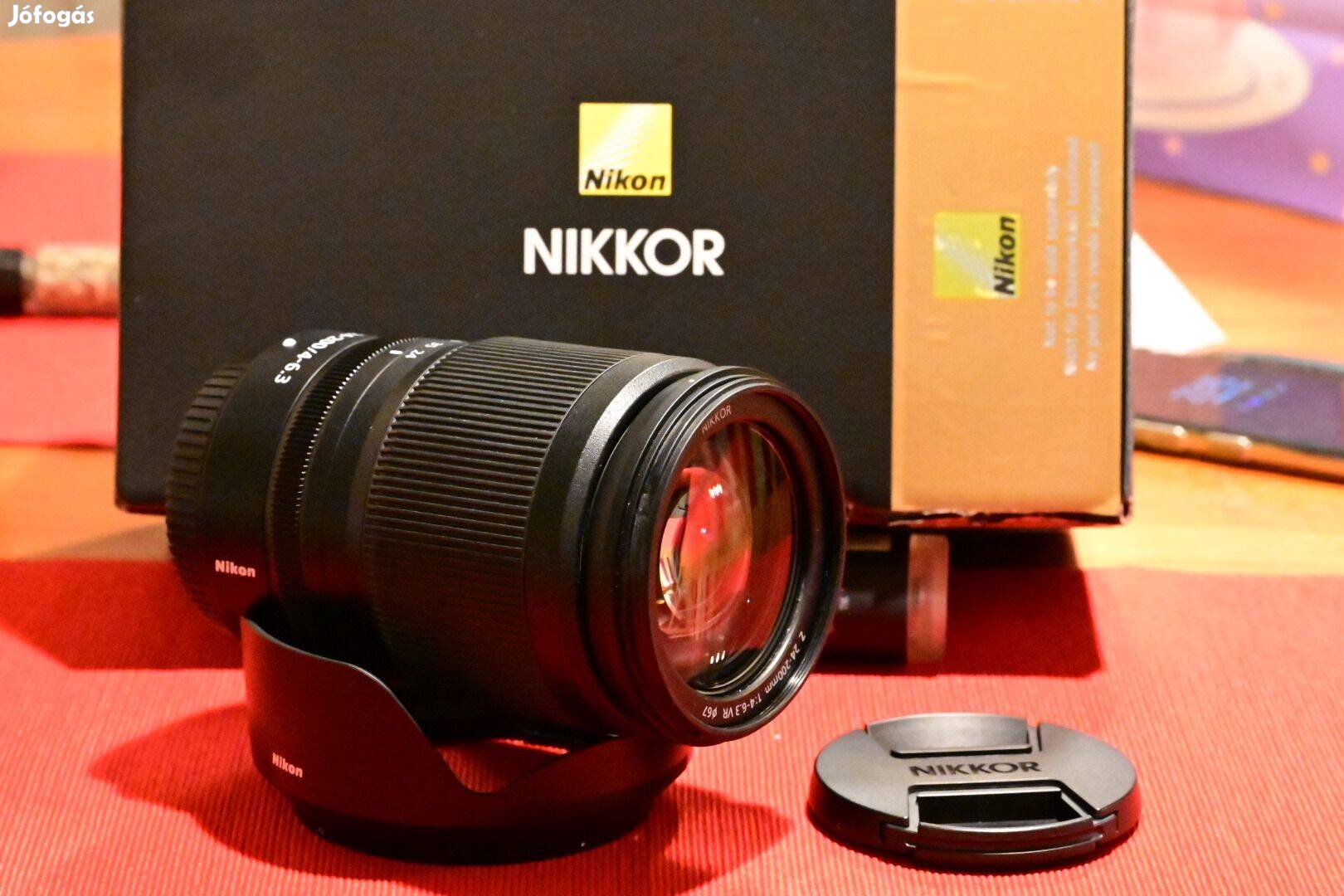 Nikon Z 24-200 VR Nikkor optikai stabilizátoros objektív eladó