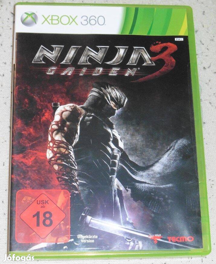 Ninja Gaiden 3. (akció, Kaland, Kardos) Gyári Xbox 360 Játék akár félá