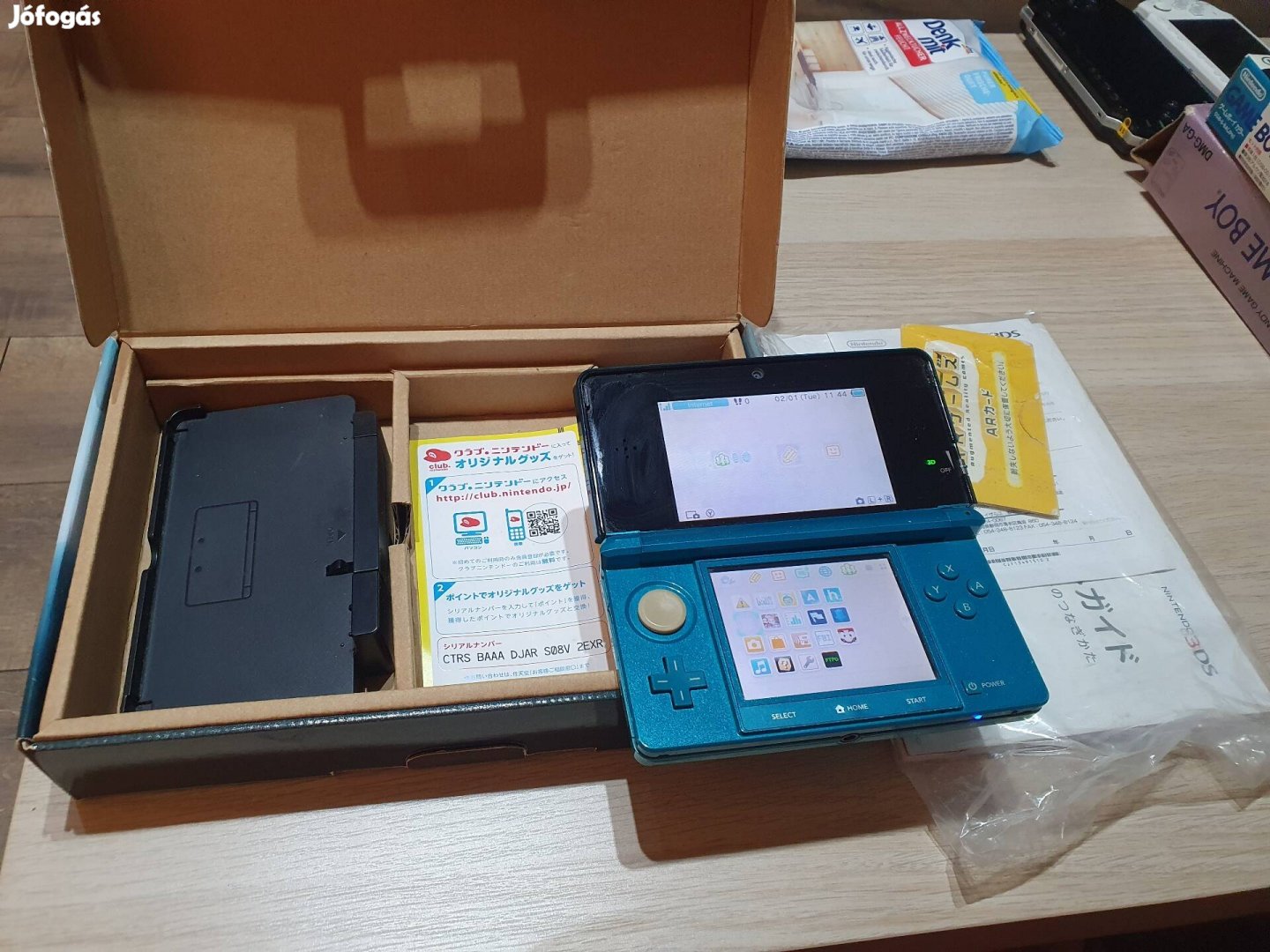 Nintendo 3DS Kék Dobozzal 32Gb Cfw