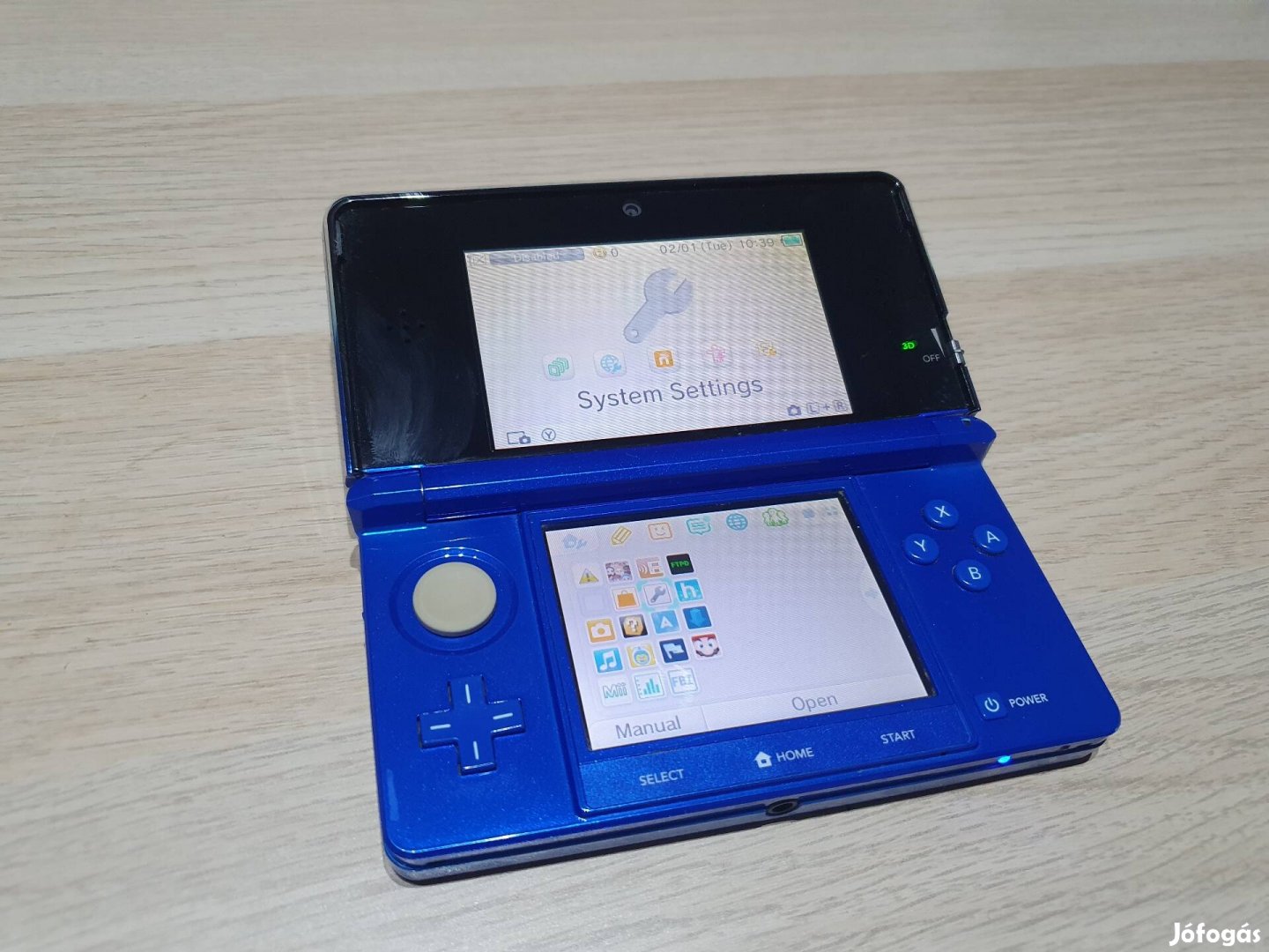 Nintendo 3DS Kék hibátlan állapotban Cfw 64Gb