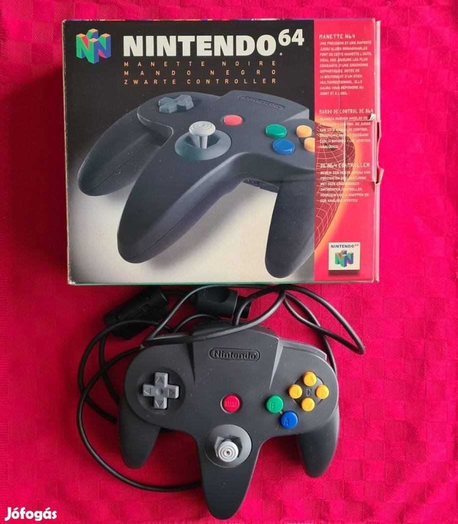 Nintendo 64 Controller Black (Nintendo 64) N64 kar joy joystick irányí
