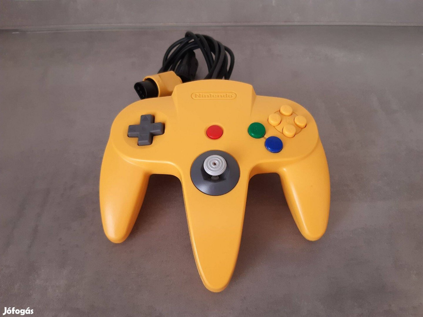 Nintendo 64, N64 controller, kontroller, sárga színben - Tesztelt