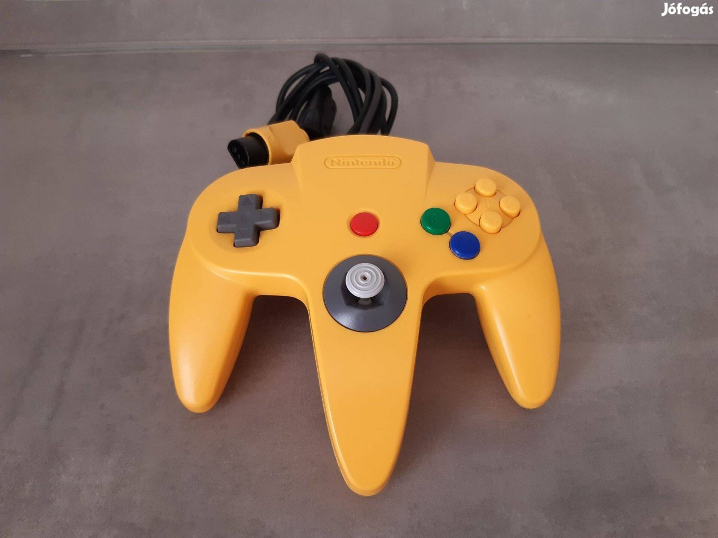 Nintendo 64, N64 controller, kontroller, sárga színben - tesztelt