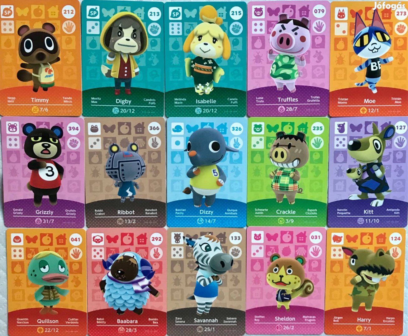 Nintendo Animal Crossing amiibo cards / kártya 42 db. egyben - Switch