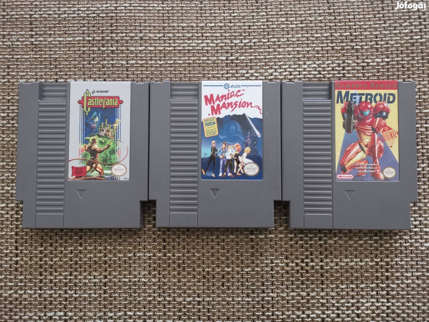 Nintendo Castlevania / Maniac Mansion / Metroid PAL NES játékok