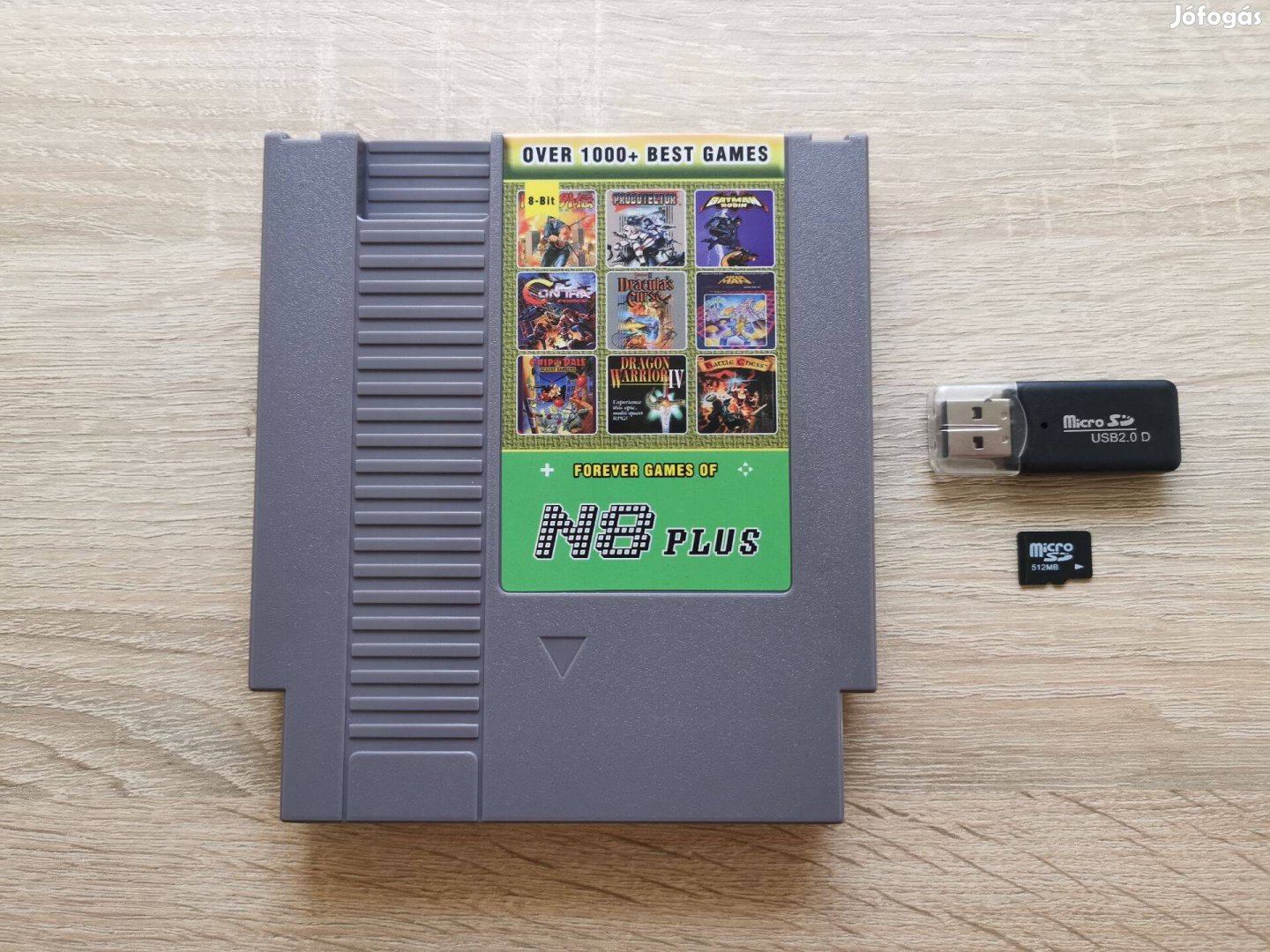 Nintendo Everdrive kazetta + microsd + 1100db NES játék + kártyaolvasó