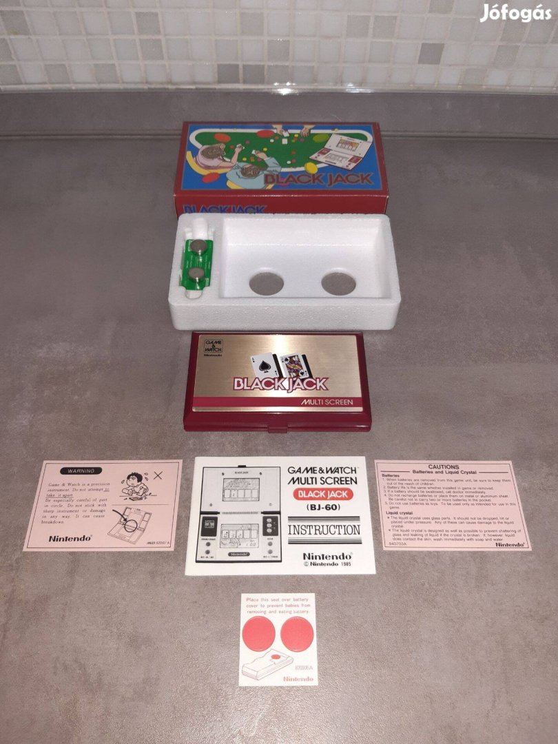 Nintendo Game & Watch Black Jack (BJ-60) Multi Screen 1985 kvarcjáték