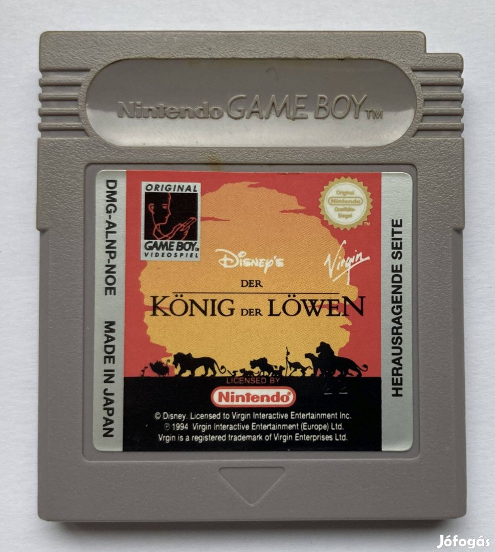 Nintendo Gameboy játék - The Lion King