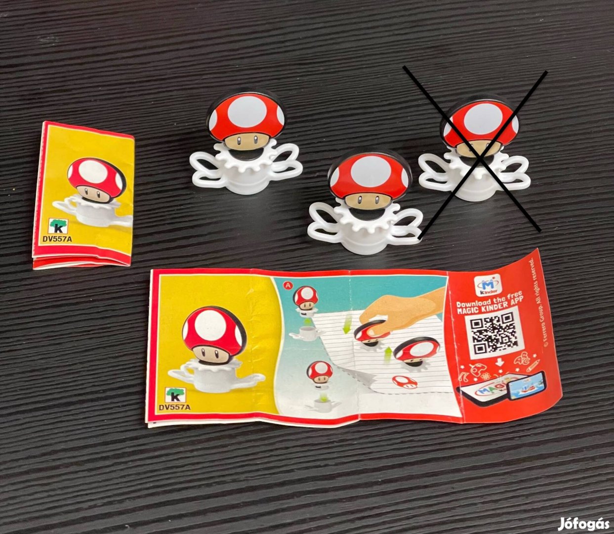 Nintendo/Super Mario sorozatból kinder figura, gomba nyomda: DV557/A