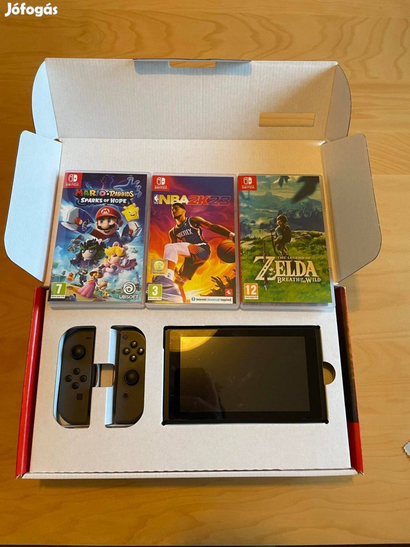 Nintendo Switch 2021 +3 játék +hordtáska