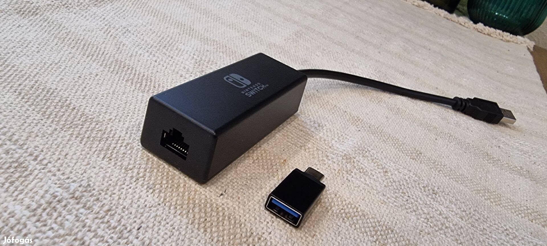 Nintendo Switch Hori USB LAN adapter + USB C átalakító