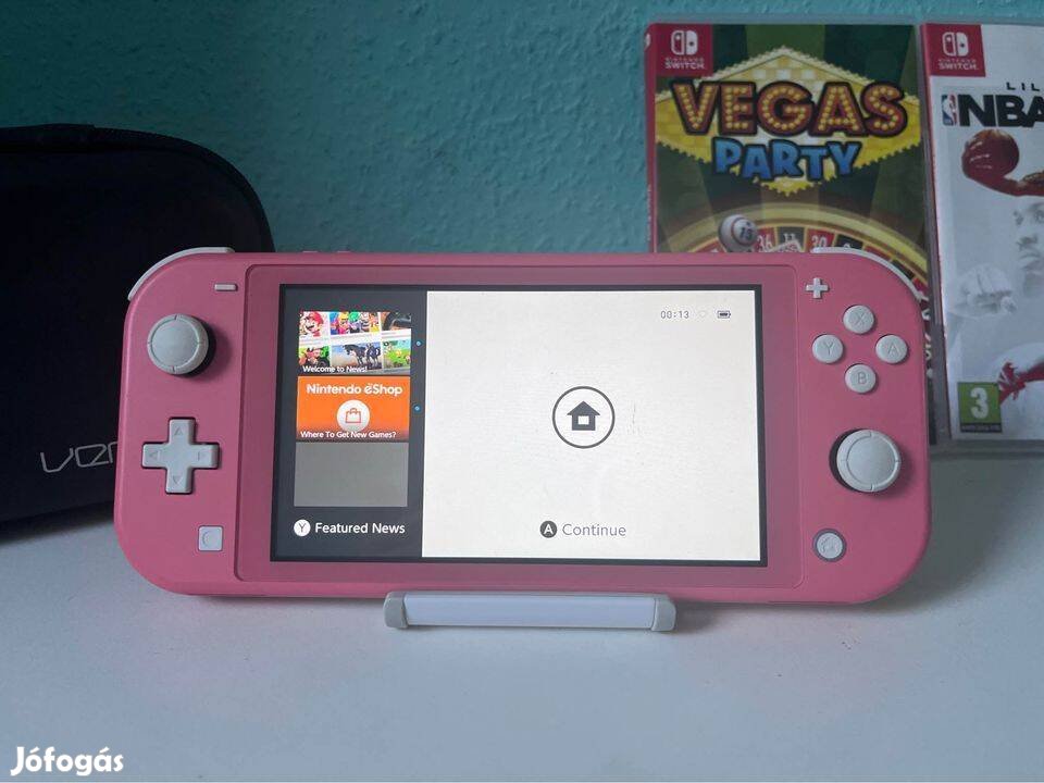 Nintendo Switch LITE CORAL Játékokkal Konzolbeszámítással