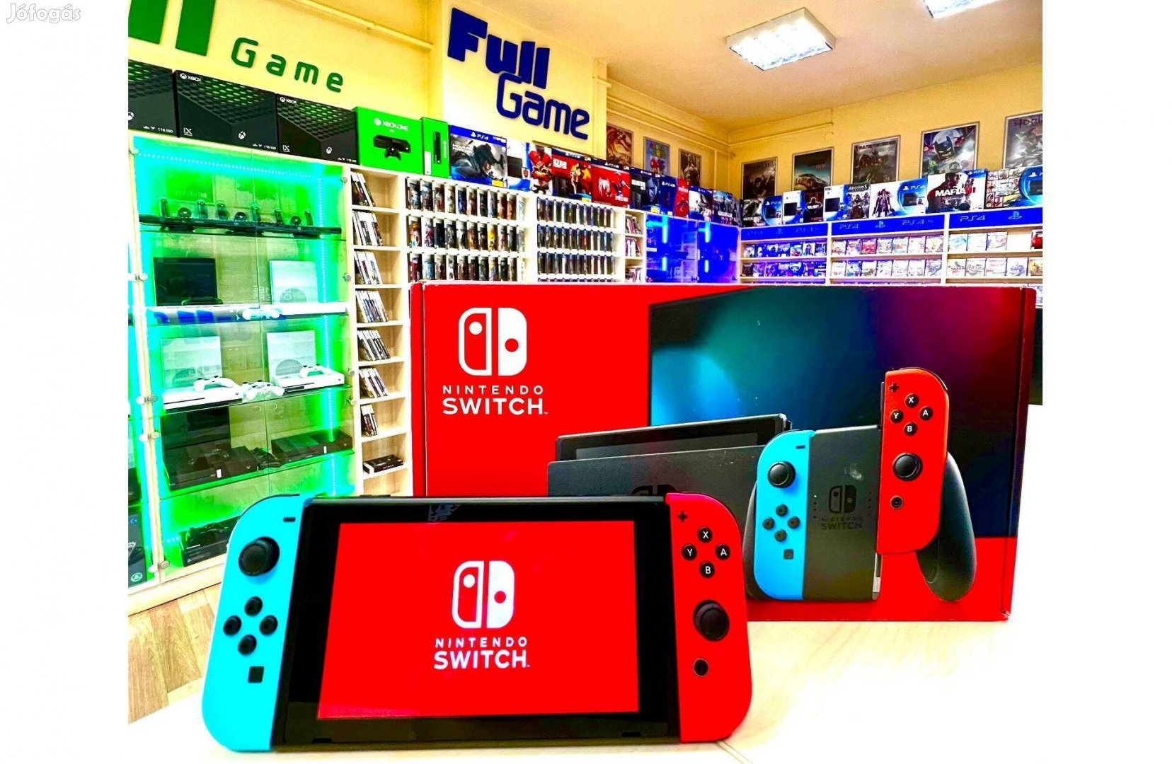 Nintendo Switch Neon kék-piros garanciával, boltból