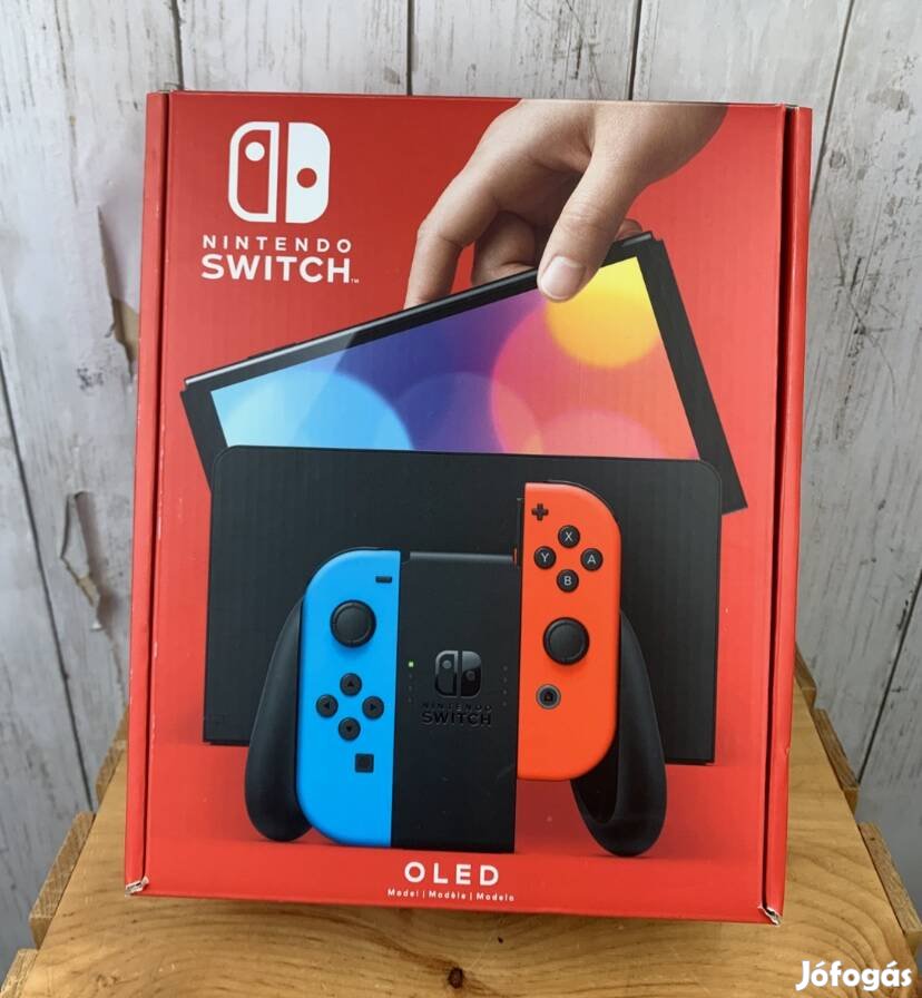 Nintendo Switch OLED Kifogástalan Karcmentes 1 Év Garancia Kompletten