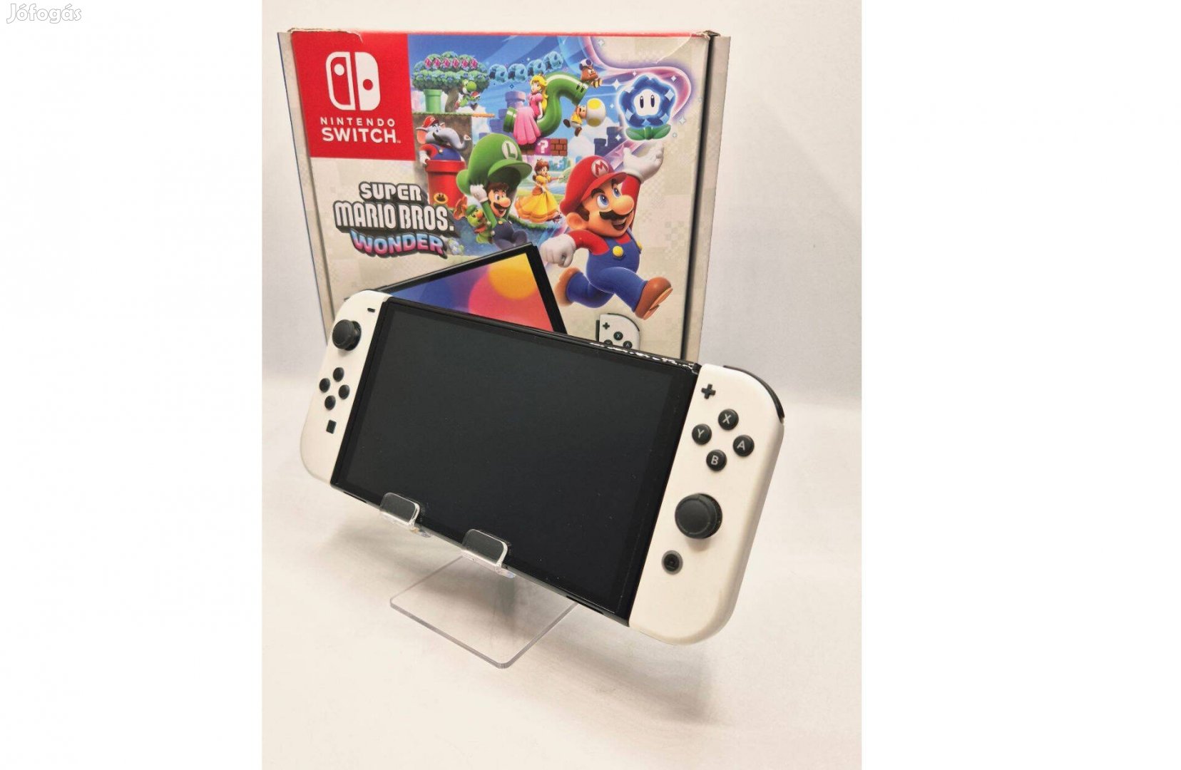 Nintendo Switch OLED kézi játékkonzol, fekete-fehér, 1 év garancia