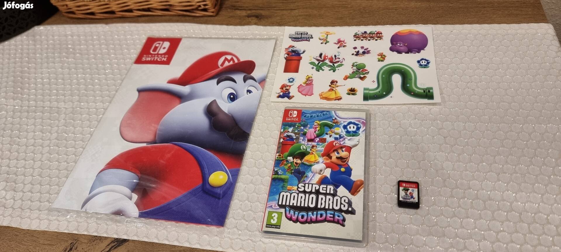 Nintendo Switch Super Mario Bros. Wonder játék + matrica + poszter