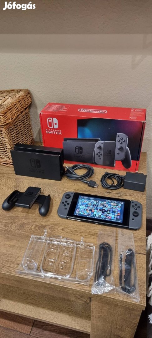 Nintendo Switch V2 RP2040 Cfw +128GB SD kártya + műa. tok + üvegfólia 