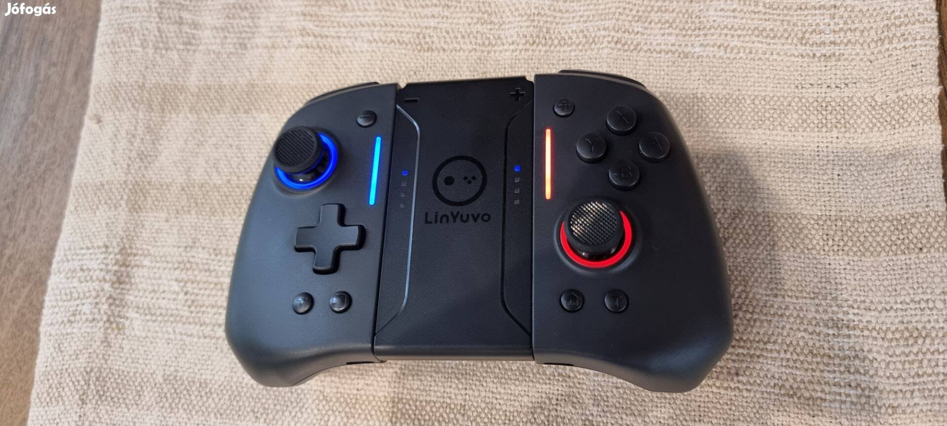 Nintendo Switch-hez Linyuvo Joycon gamepad RGB világítással adapterrel