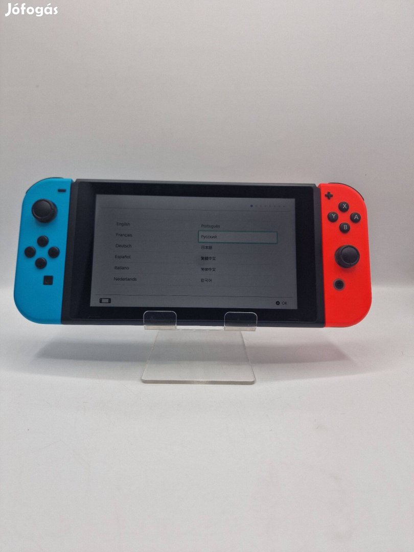 Nintendo Switch játékkonzol Neon Red Blue Joy-Con, használt (5320)