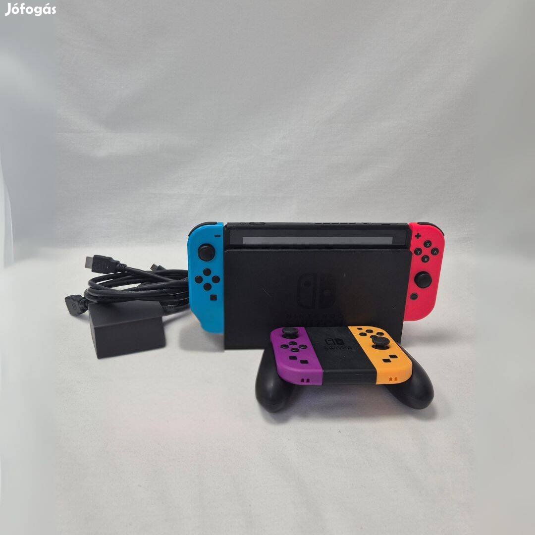 Nintendo Switch játékkonzol két pár Joy-Connal, 1 év garancia