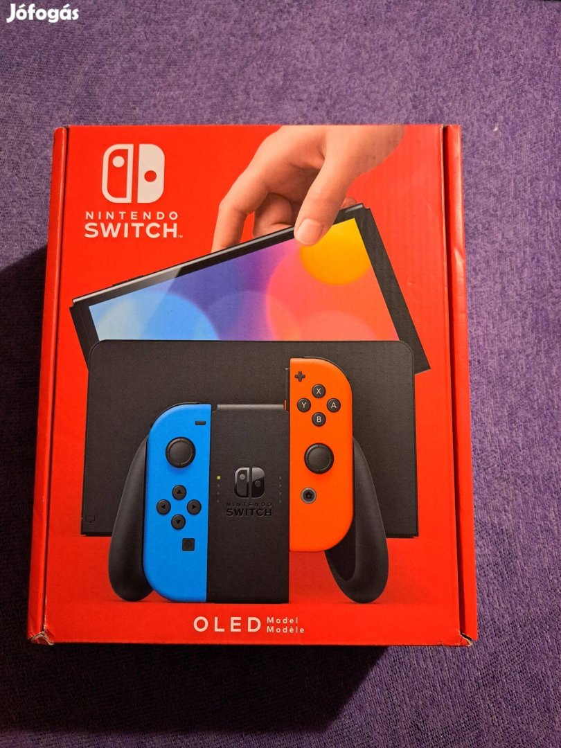 Nintendo Switch kozol OLED Model kék-piros színű bontatlan eladó!