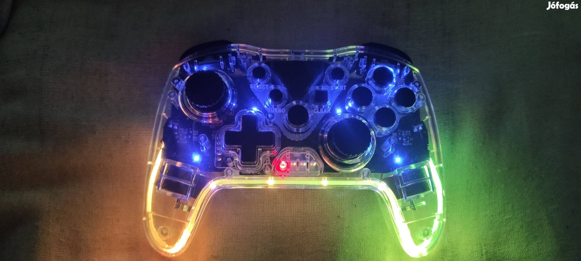Nintendo Switch rgb áttetsző kontroller, Android, ios , pc