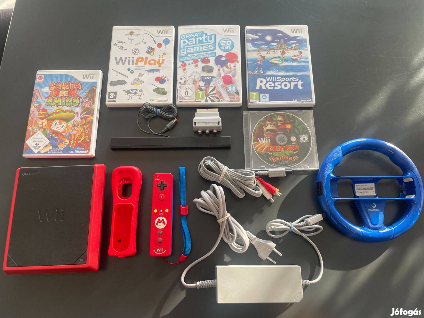 Nintendo Wii Mini + Sok Játék Komplett! Mario Sonic Sport Donkey Kong