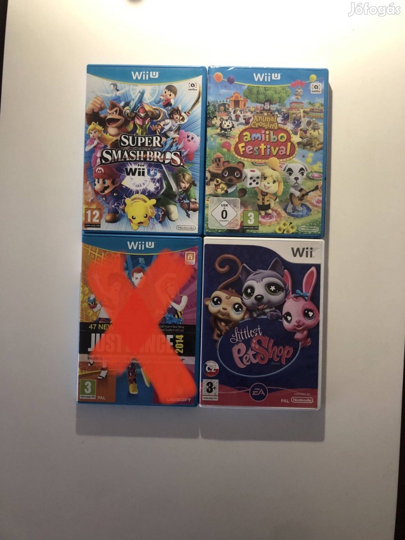 Nintendo Wii éswiiu Wii U játékok Smash Bros, Animal Crossing, LPS