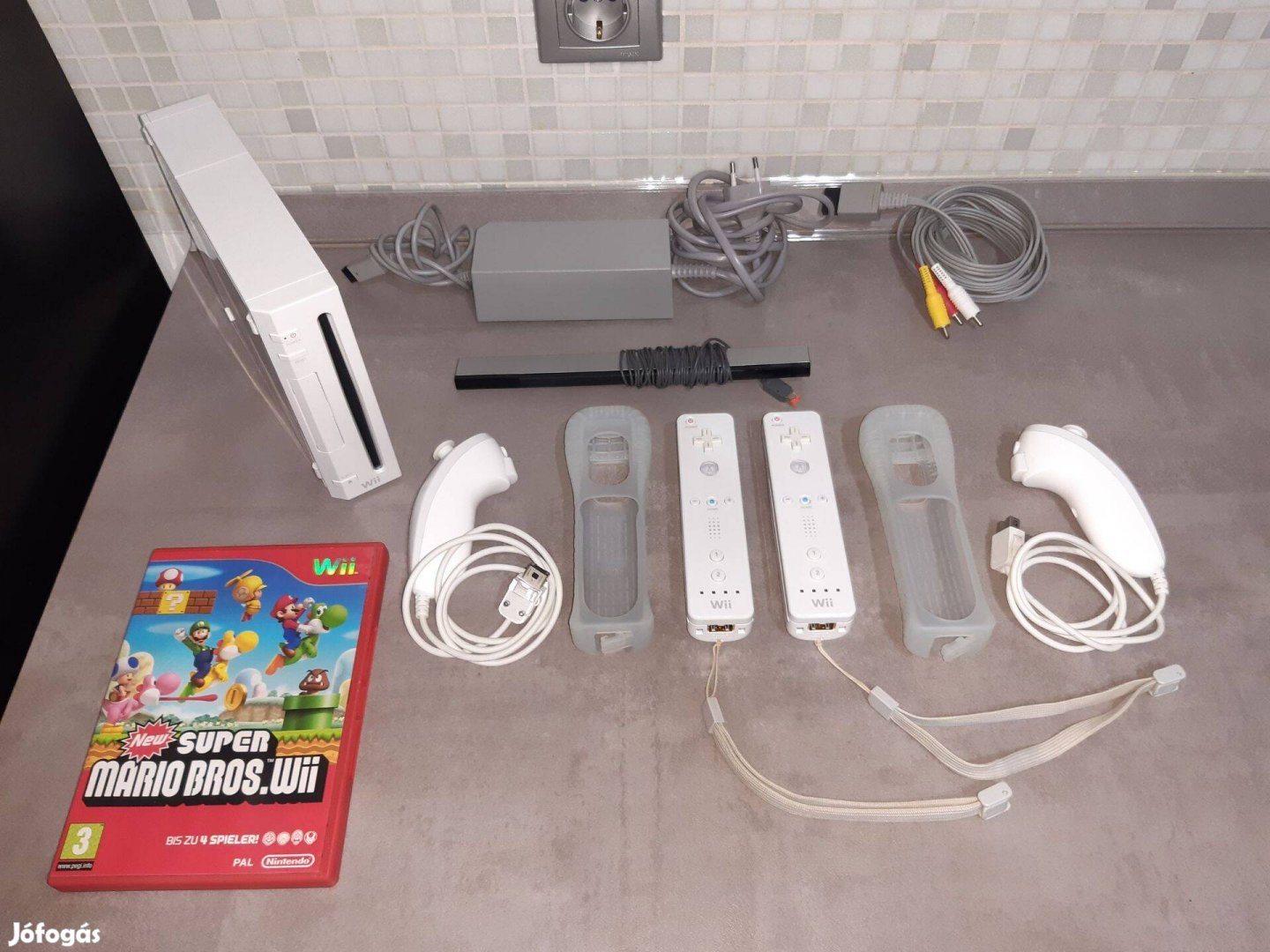 Nintendo Wii konzol (Rvl-001 EUR) + Mario Bros játék Tesztelt, Wii02