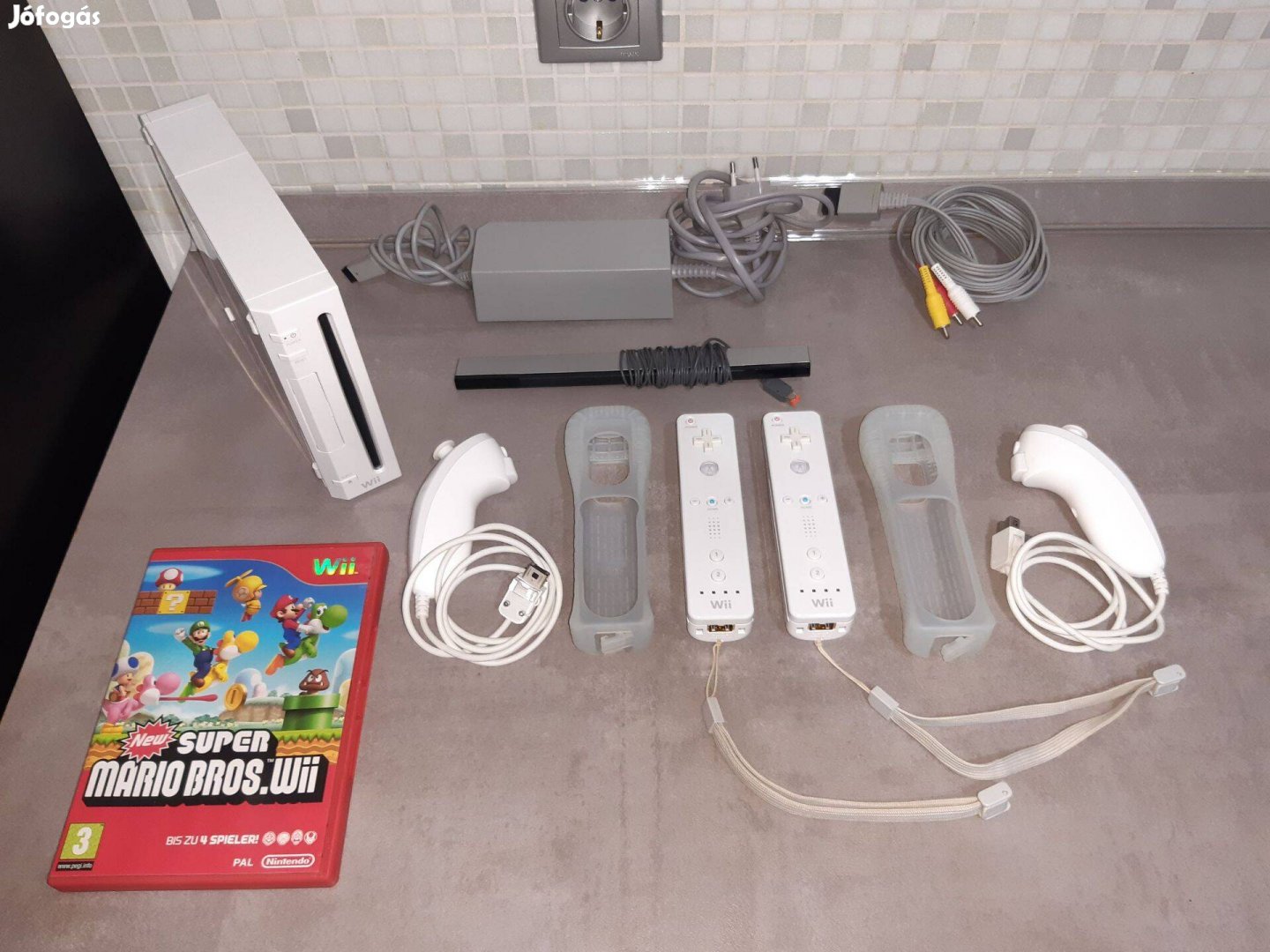 Nintendo Wii konzol (Rvl-001 EUR) + Mario Bros játék Tesztelt, Wii02