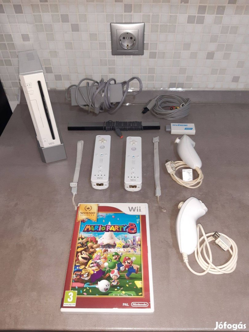 Nintendo Wii konzol (Rvl-001 EUR) + Mario Party 8, Tesztelt, Wii2503