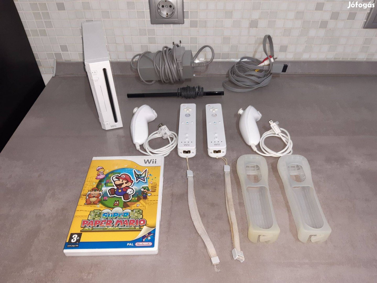 Nintendo Wii konzol (Rvl-001 EUR) + Paper Mario játék Tesztelt, Wii05