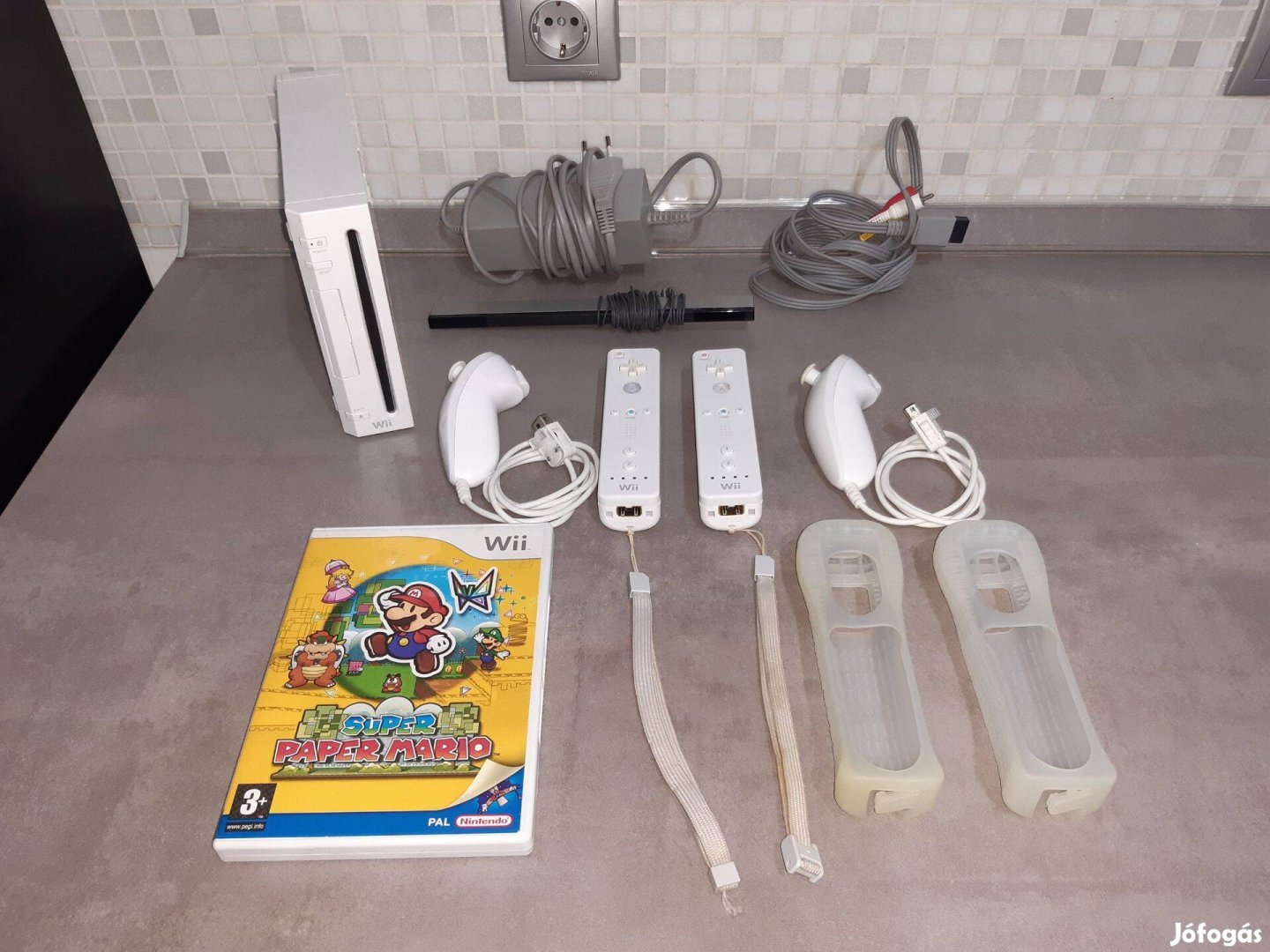 Nintendo Wii konzol (Rvl-001 EUR) + Paper Mario játék Tesztelt, Wii05