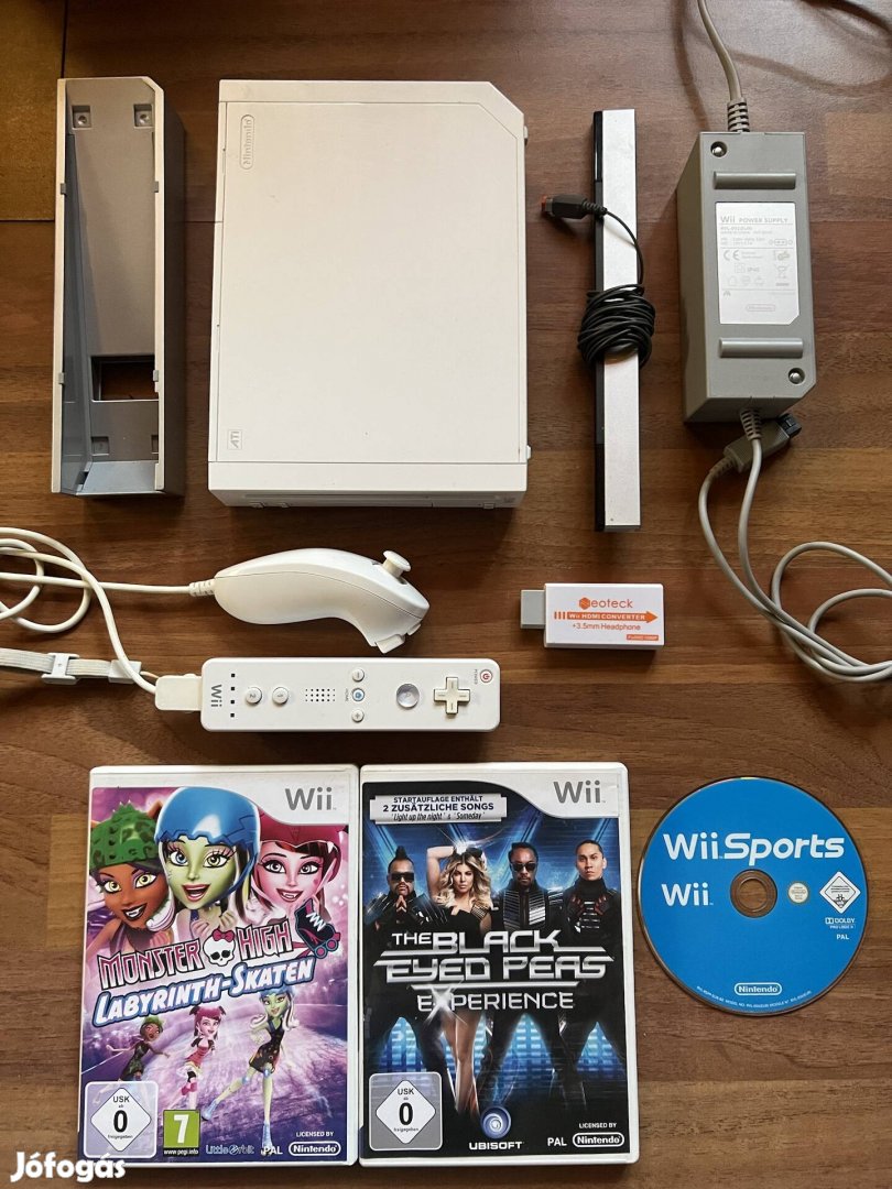 Nintendo Wii konzol játékokkal