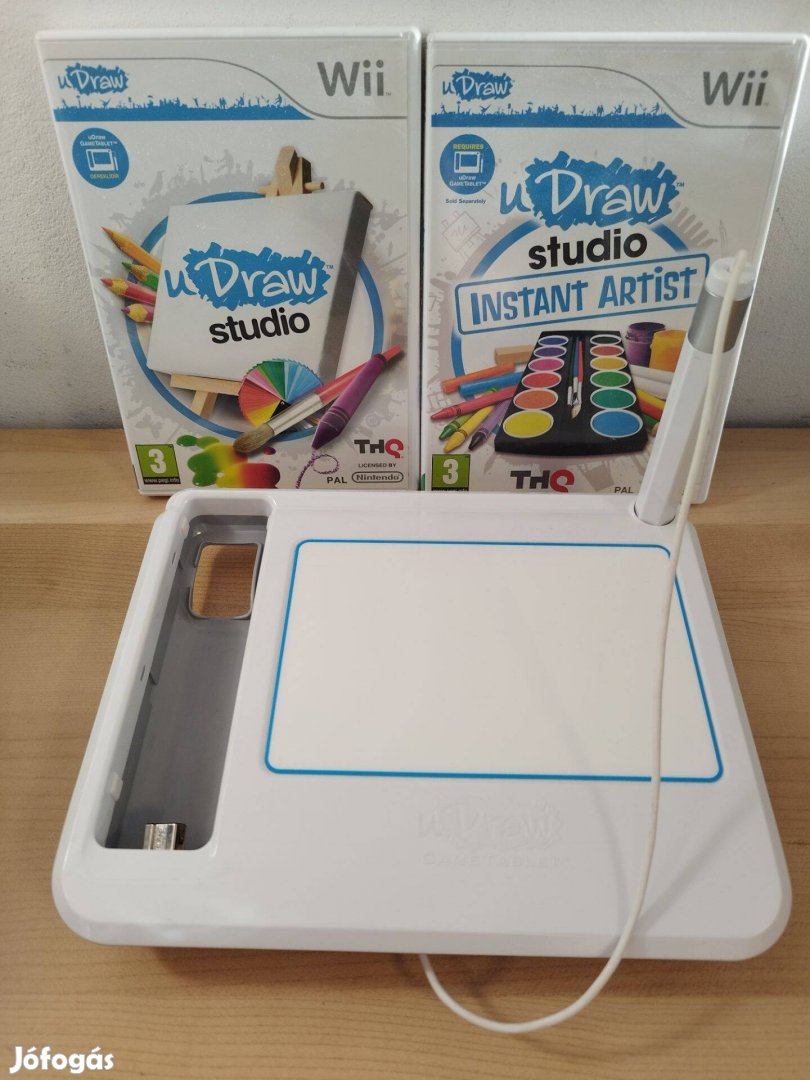 Nintendo Wii udraw rajz tablet + Instant Artist játékokkal