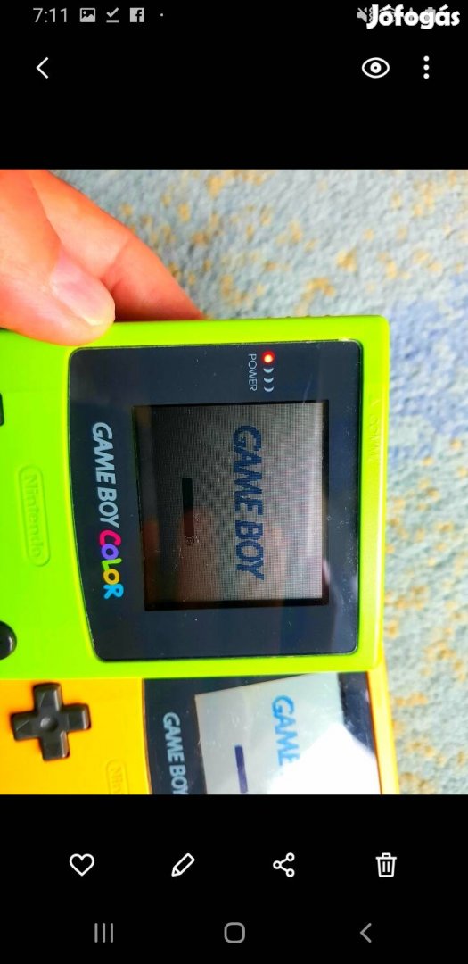 Nintendo gameboy color zöld színű 