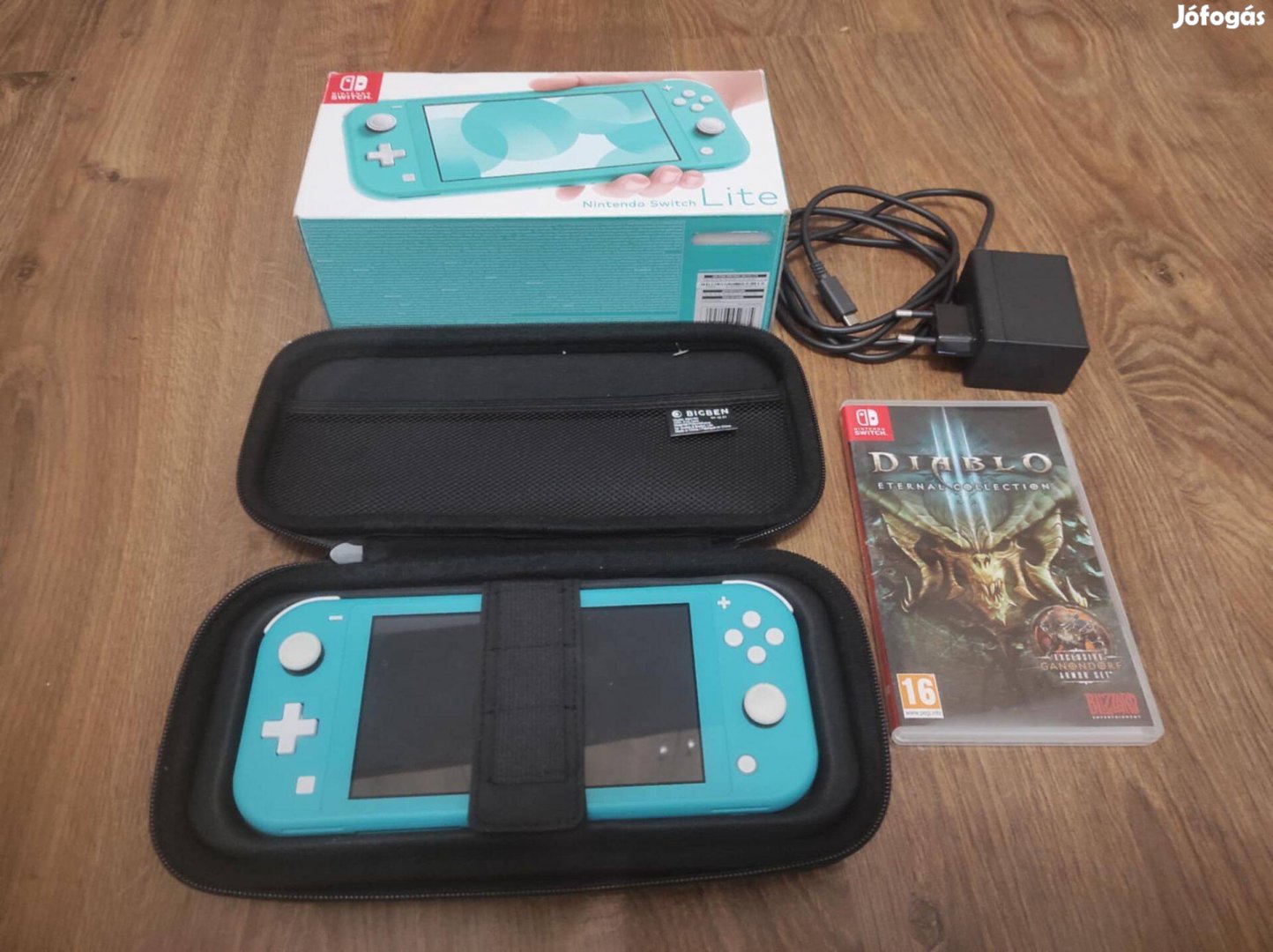 Nintendó switch lite+hordozó táska+diablo3 játék