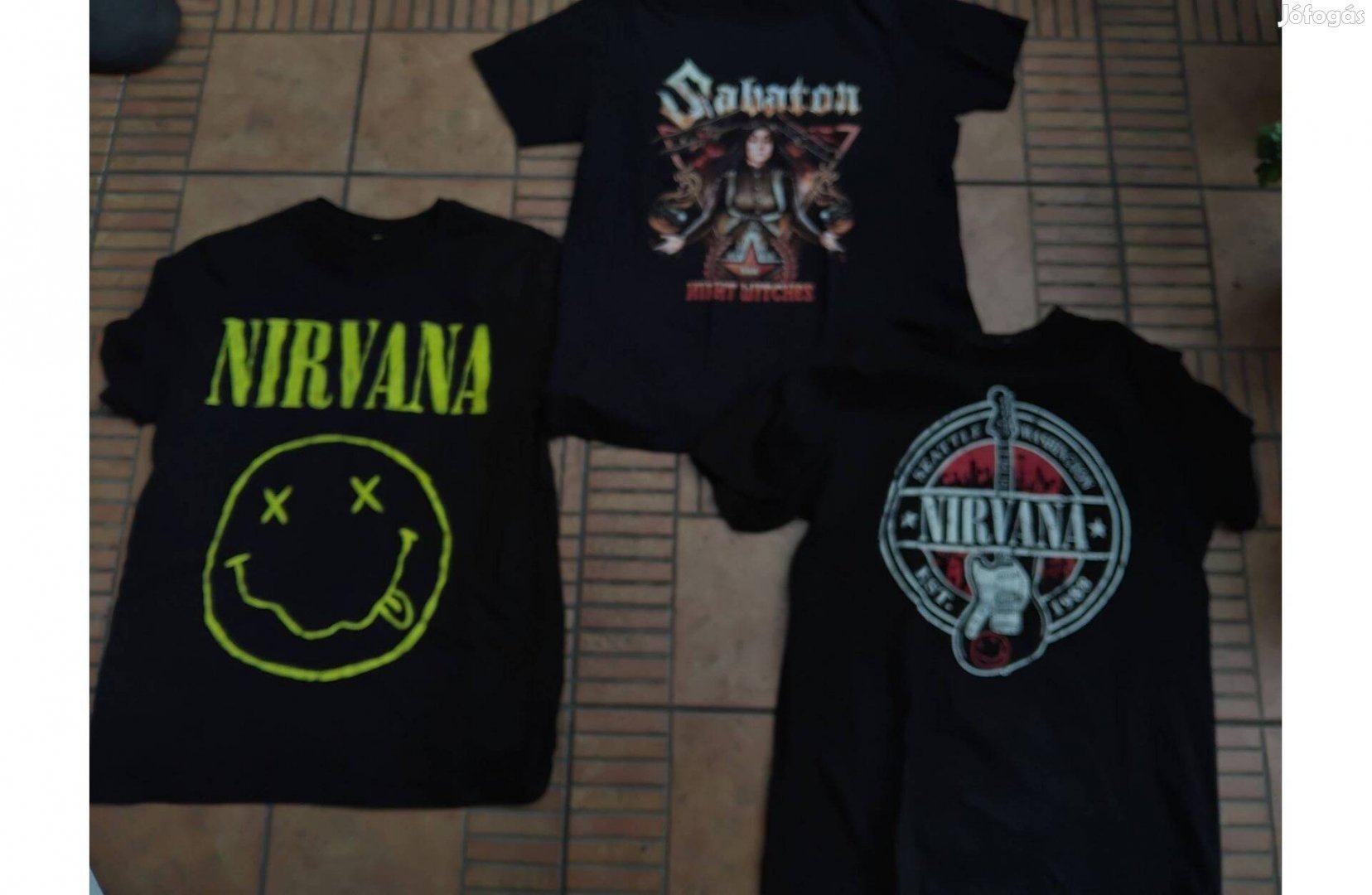 Nirvana póló Sabaton póló L XL 2db