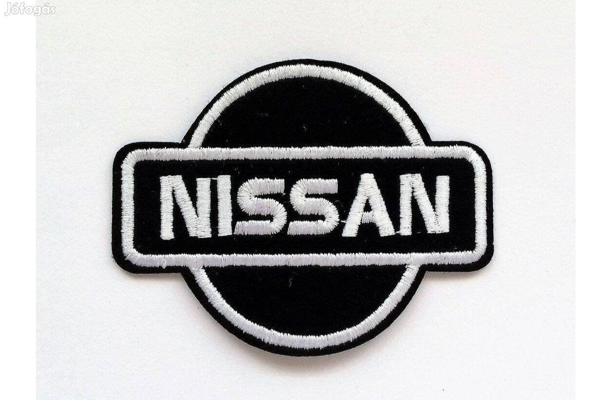 Nissan 85x65mm ruhára vasalható folt rávasaló felvarró logo matrica