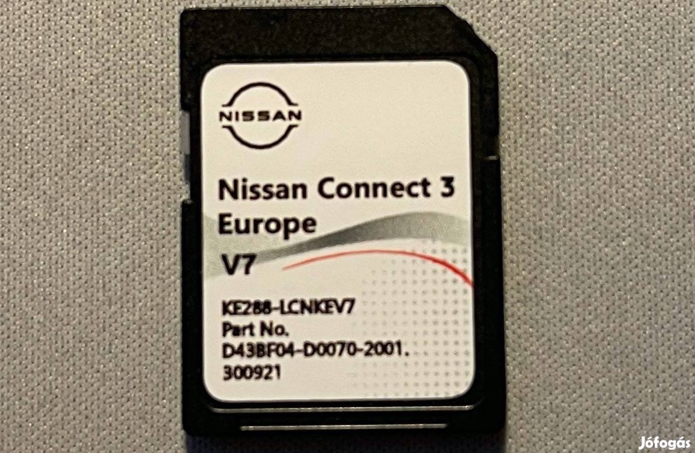 Nissan Connect3 V7 2022/23 navigáció SD kártya